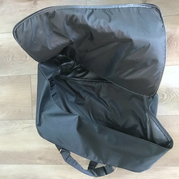 Carlos Falchi Sport black gold logo weekender shoulder tote gym bag Vintage rare - Picture 4 of 8